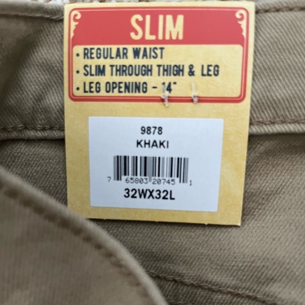 DEVIL-DOG MEN’S KHAKI SLIM STRAIGHT JEANS SZ 32x32- NWT - Picture 4 of 8